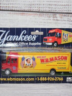 W.B. Mason New York Yankees Office Supplier Delivery Truck Diecast Promo NIB
